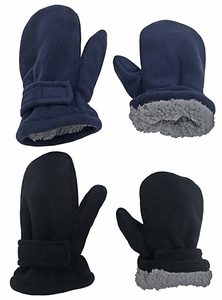 N’Ice Caps Little Kids and Baby Easy-On Sherpa Lined Fleece Mittens