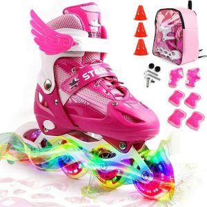 ZALALOVA Kids Adjustable Inline Skates